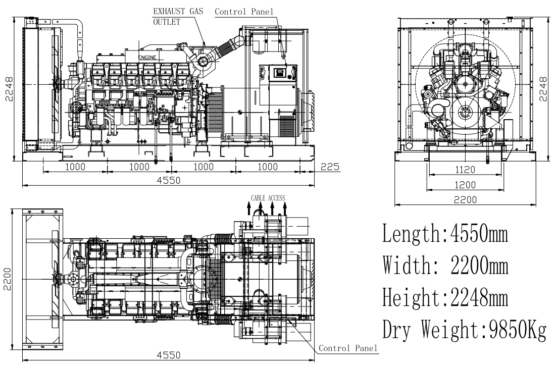 Дизельный генератор ТСС АД-1000С-Т400-1РМ8
